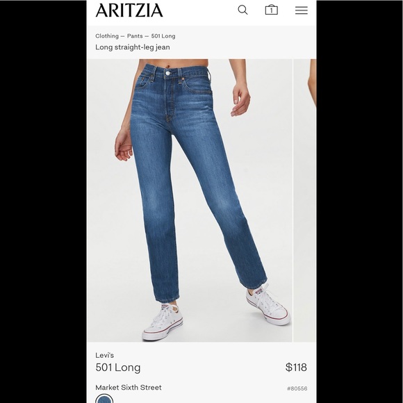 Aritzia Levi’s 501 long - Picture 1 of 3